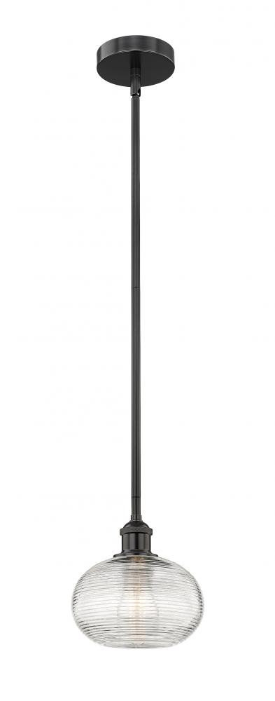 Ithaca - 1 Light - 8 inch - Matte Black - Cord hung - Mini Pendant