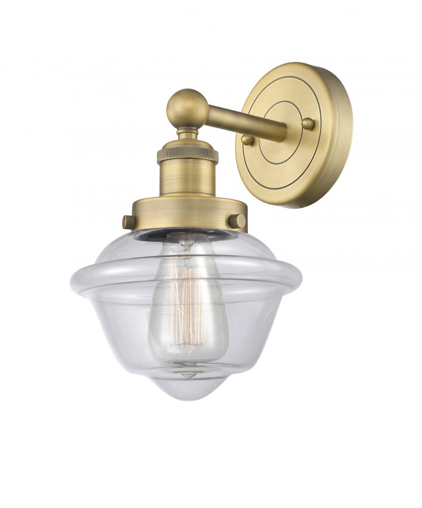 Oxford - 1 Light - 7 inch - Brushed Brass - Sconce