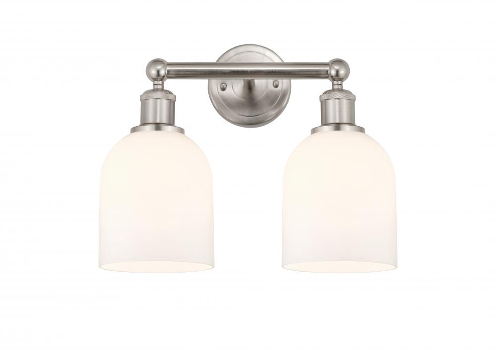 Bella - 2 Light - 15 inch - Brushed Satin Nickel - Bath Vanity Light