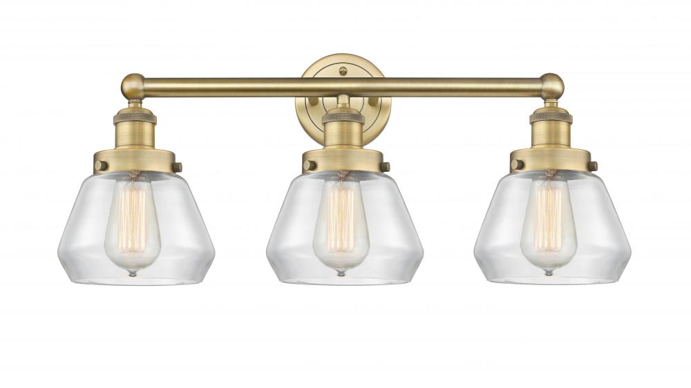 Fulton - 3 Light - 25 inch - Brushed Brass - Bath Vanity Light