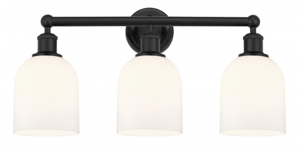 Bella - 3 Light - 24 inch - Matte Black - Bath Vanity Light