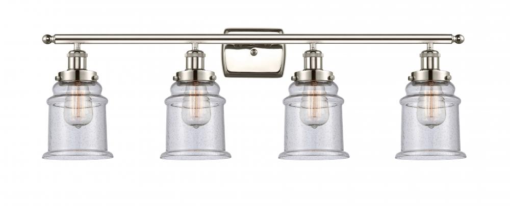 Canton - 4 Light - 36 inch - Polished Nickel - Bath Vanity Light