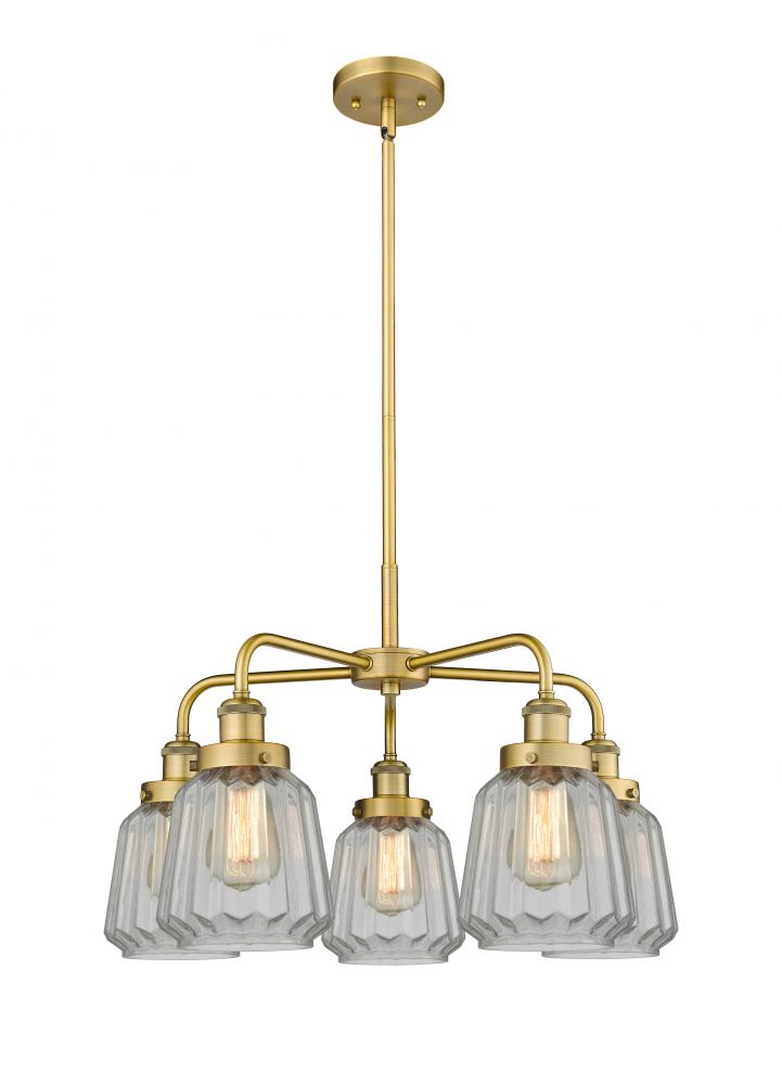 Chatham - 5 Light - 26 inch - Brushed Brass - Chandelier