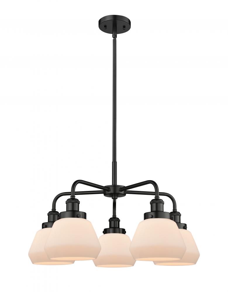 Fulton - 5 Light - 26 inch - Matte Black - Chandelier