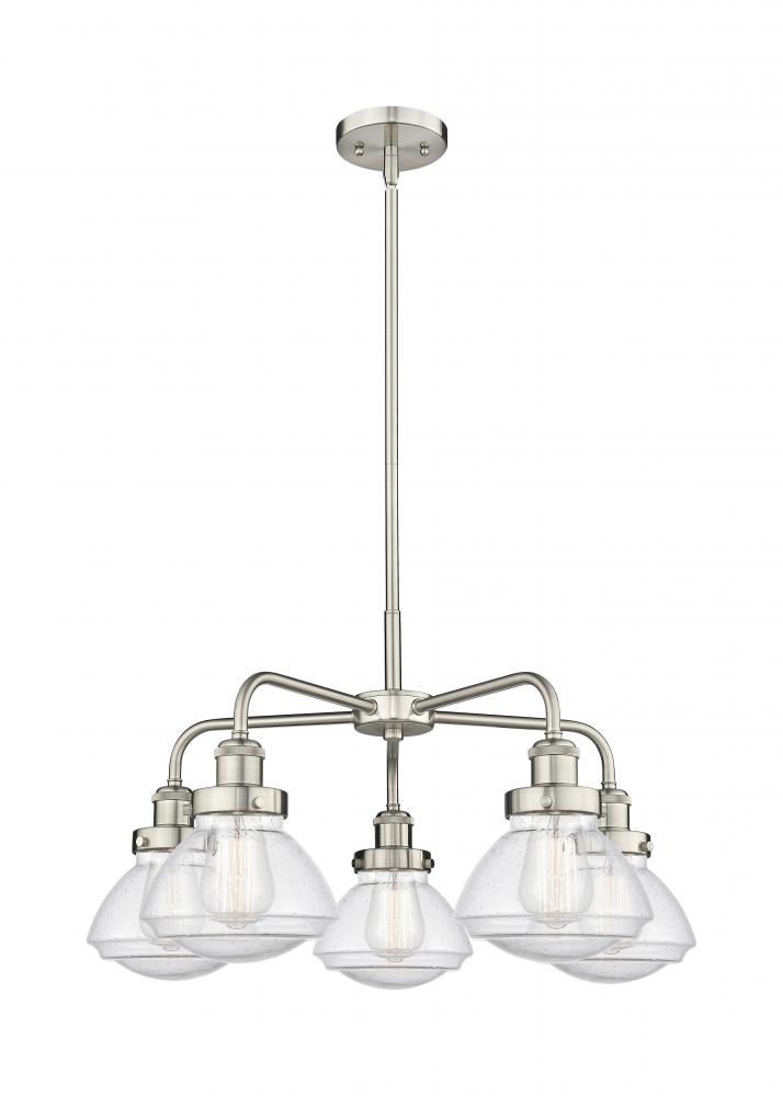 Olean - 5 Light - 25 inch - Satin Nickel - Chandelier