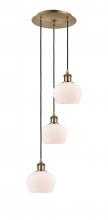 Innovations Lighting 113B-3P-AB-G91 - Fenton - 3 Light - 13 inch - Antique Brass - Cord Hung - Multi Pendant