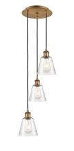 Innovations Lighting 113B-3P-BB-G454 - Caton - 3 Light - 12 inch - Brushed Brass - Cord Hung - Multi Pendant