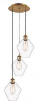 Innovations Lighting 113B-3P-BB-G652-8 - Cindyrella - 3 Light - 15 inch - Brushed Brass - Cord Hung - Multi Pendant