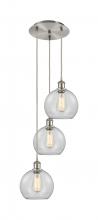 Innovations Lighting 113B-3P-SN-G122-8 - Athens - 3 Light - 15 inch - Brushed Satin Nickel - Cord Hung - Multi Pendant