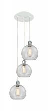 Innovations Lighting 113B-3P-WPC-G122-8 - Athens - 3 Light - 15 inch - White Polished Chrome - Cord Hung - Multi Pendant