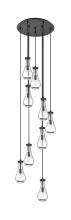 Innovations Lighting 119-451-1P-BK-G451-5CL - Owego - 9 Light - 19 inch - Matte Black - Multi Pendant