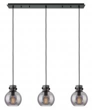 Innovations Lighting 123-410-1PS-BK-G410-8SM - Newton Sphere - 3 Light - 40 inch - Matte Black - Cord hung - Linear Pendant