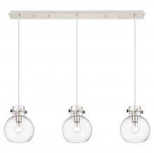 Innovations Lighting 123-410-1PS-PN-G410-8CL - Newton Sphere - 3 Light - 40 inch - Polished Nickel - Cord hung - Linear Pendant