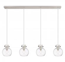 Innovations Lighting 124-410-1PS-PN-G410-8CL - Newton Sphere - 4 Light - 52 inch - Polished Nickel - Cord hung - Linear Pendant