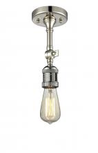 Innovations Lighting 200NH-F-PN-LED - Bare Bulb 1 Light Semi-Flush Mount