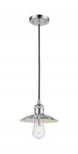 Innovations Lighting 201C-PC-M17-PC - Scallop - 1 Light - 8 inch - Polished Chrome - Cord Hung - Mini Pendant