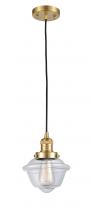 Innovations Lighting 201C-SG-G532 - Oxford - 1 Light - 7 inch - Satin Gold - Cord hung - Mini Pendant