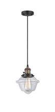 Innovations Lighting 201CSW-BAB-G532 - Oxford - 1 Light - 7 inch - Black Antique Brass - Cord hung - Mini Pendant