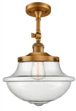 Innovations Lighting 201F-BB-G544 - Oxford - 1 Light - 12 inch - Brushed Brass - Semi-Flush Mount
