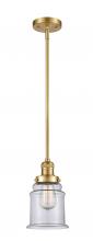 Innovations Lighting 201S-SG-G182 - Canton - 1 Light - 7 inch - Satin Gold - Stem Hung - Mini Pendant