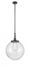 Innovations Lighting 206-OB-G202-16 - Beacon - 1 Light - 12 inch - Oil Rubbed Bronze - Stem Hung - Mini Pendant