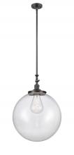 Innovations Lighting 206-OB-G202-18 - Beacon - 1 Light - 12 inch - Oil Rubbed Bronze - Stem Hung - Mini Pendant