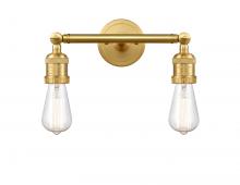 Innovations Lighting 208-SG - Bare Bulb - 2 Light - 11 inch - Satin Gold - Bath Vanity Light