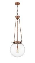 Innovations Lighting 221-1P-AC-G202-14 - Beacon - 1 Light - 14 inch - Antique Copper - Chain Hung - Pendant