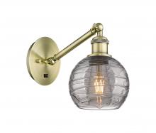 Innovations Lighting 317-1W-AB-G1213-6SM - Athens Deco Swirl - 1 Light - 6 inch - Antique Brass - Sconce