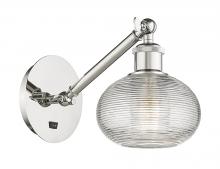 Innovations Lighting 317-1W-PN-G555-6CL - Ithaca - 1 Light - 6 inch - Polished Nickel - Sconce