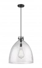 Innovations Lighting 410-1PL-BK-G412-18SDY - Newton Bell - 1 Light - 18 inch - Matte Black - Cord hung - Pendant