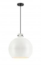 Innovations Lighting 410-1PL-BK-M410-18W - Newton Sphere - 1 Light - 18 inch - Matte Black - Cord hung - Pendant