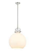 Innovations Lighting 410-1SL-PN-G410-16WH - Newton Sphere - 1 Light - 16 inch - Polished Nickel - Pendant