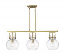 Innovations Lighting 411-3I-BB-G410-10CL - Newton Sphere - 3 Light - 42 inch - Brushed Brass - Island Light