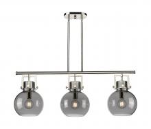 Innovations Lighting 411-3I-PN-G410-10SM - Newton Sphere - 3 Light - 42 inch - Polished Nickel - Island Light