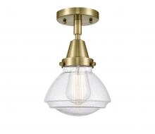 Innovations Lighting 447-1C-AB-G324 - Olean - 1 Light - 7 inch - Antique Brass - Flush Mount