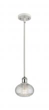 Innovations Lighting 516-1S-WPC-G555-6CL - Ithaca - 1 Light - 6 inch - White Polished Chrome - Mini Pendant