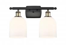 Innovations Lighting 516-2W-BAB-G558-6GWH - Bella - 2 Light - 16 inch - Black Antique Brass - Bath Vanity Light