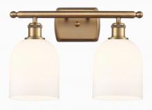 Innovations Lighting 516-2W-BB-G558-6GWH - Bella - 2 Light - 16 inch - Brushed Brass - Bath Vanity Light