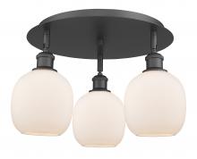 Innovations Lighting 516-3C-BK-G101 - Belfast - 3 Light - 18 inch - Matte Black - Flush Mount