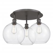 Innovations Lighting 516-3C-OB-G124-10 - Athens - 3 Light - 22 inch - Oil Rubbed Bronze - Flush Mount