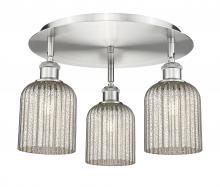 Innovations Lighting 516-3C-SN-G559-5ME - Bridal Veil - 3 Light - 17 inch - Satin Nickel - Flush Mount