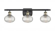Innovations Lighting 516-3W-BAB-G555-6CL - Ithaca - 3 Light - 26 inch - Black Antique Brass - Bath Vanity Light
