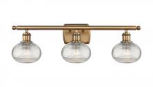Innovations Lighting 516-3W-BB-G555-6CL - Ithaca - 3 Light - 26 inch - Brushed Brass - Bath Vanity Light