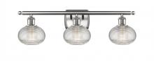 Innovations Lighting 516-3W-SN-G555-6CL - Ithaca - 3 Light - 26 inch - Brushed Satin Nickel - Bath Vanity Light