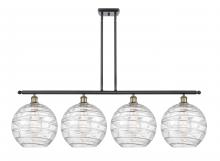 Innovations Lighting 516-4I-BAB-G1213-12 - Athens Deco Swirl - 4 Light - 50 inch - Black Antique Brass - Cord hung - Island Light