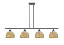 Innovations Lighting 516-4I-OB-RBD-8-NAT - Woven Rattan - 4 Light - 48 inch - Oil Rubbed Bronze - Multi Pendant