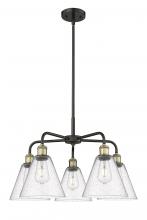 Innovations Lighting 516-5CR-BAB-GBC-84 - Berkshire - 5 Light - 26 inch - Black Antique Brass - Chandelier