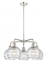 Innovations Lighting 516-5CR-PN-G1213-8 - Athens Deco Swirl - 5 Light - 26 inch - Polished Nickel - Chandelier