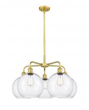 Innovations Lighting 516-5CR-SG-G122-10 - Athens - 5 Light - 28 inch - Satin Gold - Chandelier